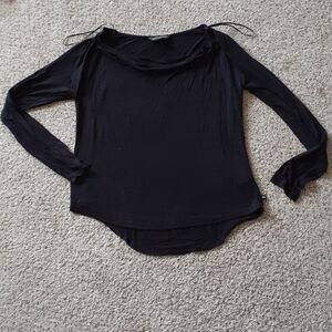 ROCK & REPUBLIC M glitter scoop neck top